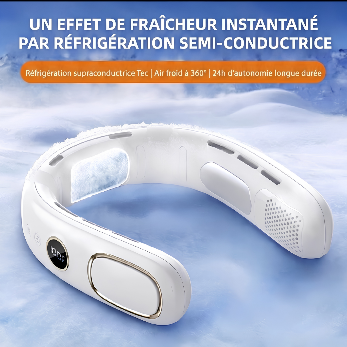 VentoPro Air – Ventilateur Tour de Cou Thermoélectrique Sans Lames | BreezeGo