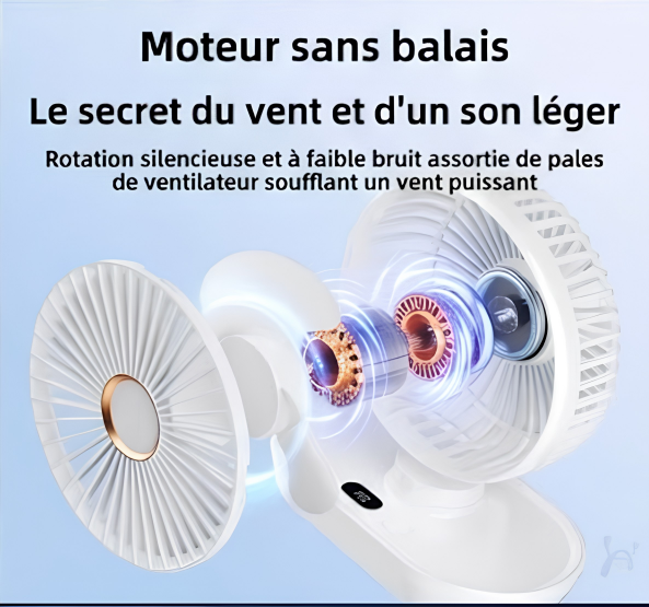 Cool Air Pro – Ventilateur Sans Fil Silencieux & Puissant | BreezeGo