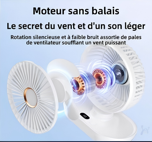 Cool Air Pro – Ventilateur Sans Fil Silencieux & Puissant | BreezeGo